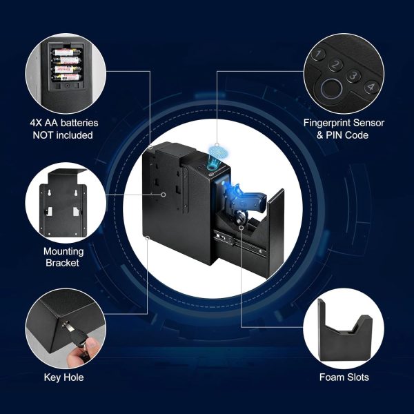 FocusOutdoor® Biometric Fingerprint Slider Handgun Safe - Image 2
