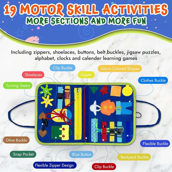 FocusToys® Montessori Felt Busy Book for Sensory Learning - Image 11