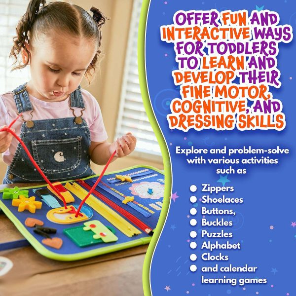FocusToys® Montessori Felt Busy Book for Sensory Learning - Image 10