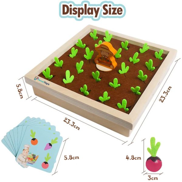 FocusToys® Montessori Wooden Carrot Harvest Game - Image 11