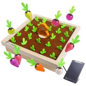 FocusToys® Montessori Wooden Carrot Harvest Game