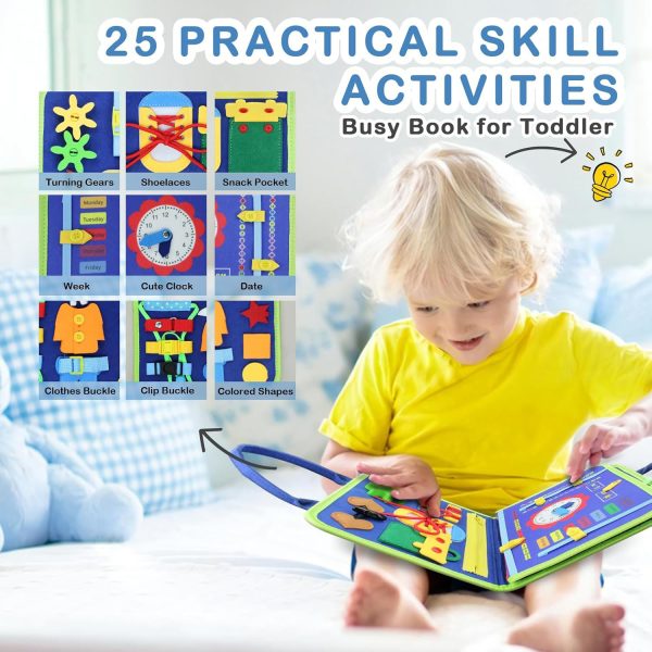 FocusToys® Montessori Felt Busy Book for Sensory Learning - Image 8