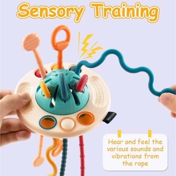 FocusToys® Baby Montessori Sensory Pull String Teething Toy - Image 7