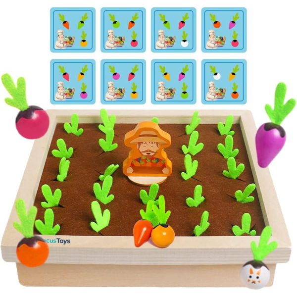 FocusToys® Montessori Wooden Carrot Harvest Game - Image 6