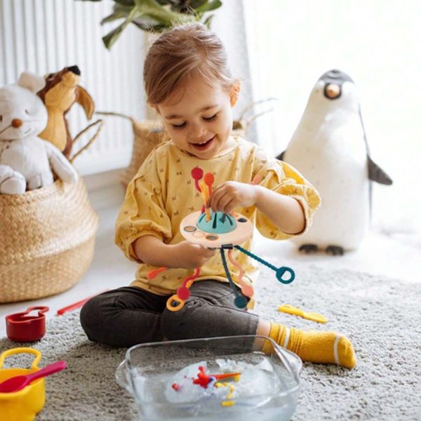 FocusToys® Baby Montessori Sensory Pull String Teething Toy - Image 10