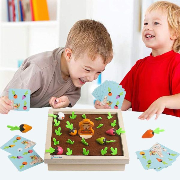 FocusToys® Montessori Wooden Carrot Harvest Game - Image 8