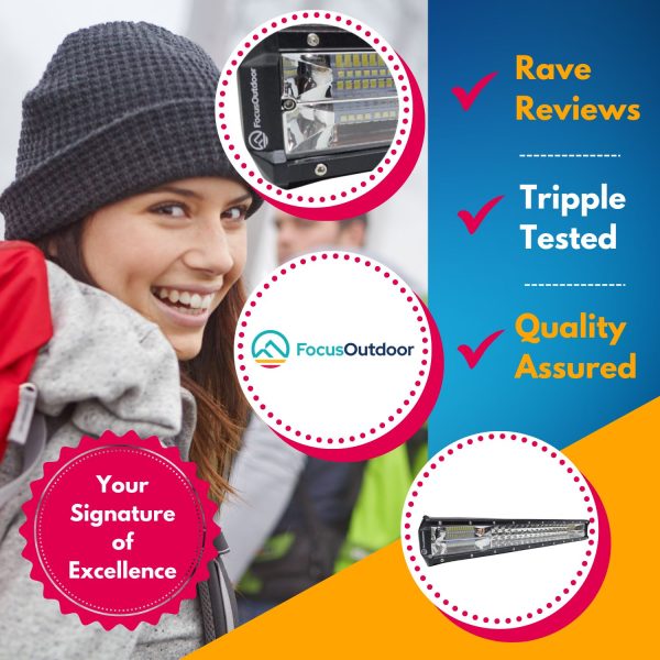 FocusOutdoor® 288W Triple Row LED Spot Flood Light Bar - Image 8