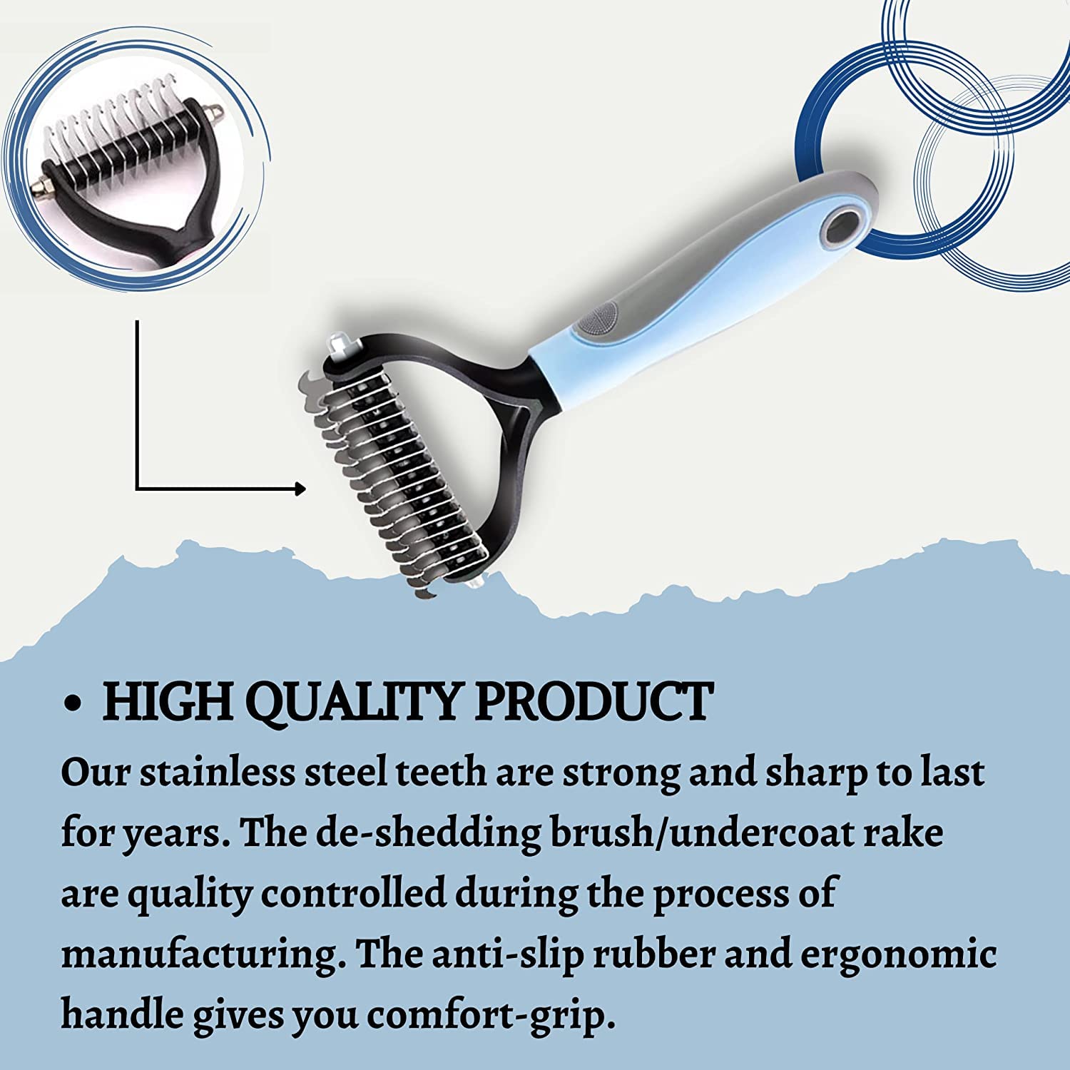 FocusPet® Double-Sided Pet Grooming Brush - Image 8