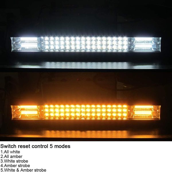 FocusOutdoor® 288W Amber & White LED Light Strobe Bar - Image 4