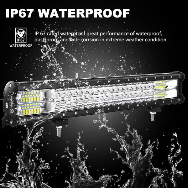 FocusOutdoor® 288W Triple Row LED Spot Flood Light Bar - Image 5