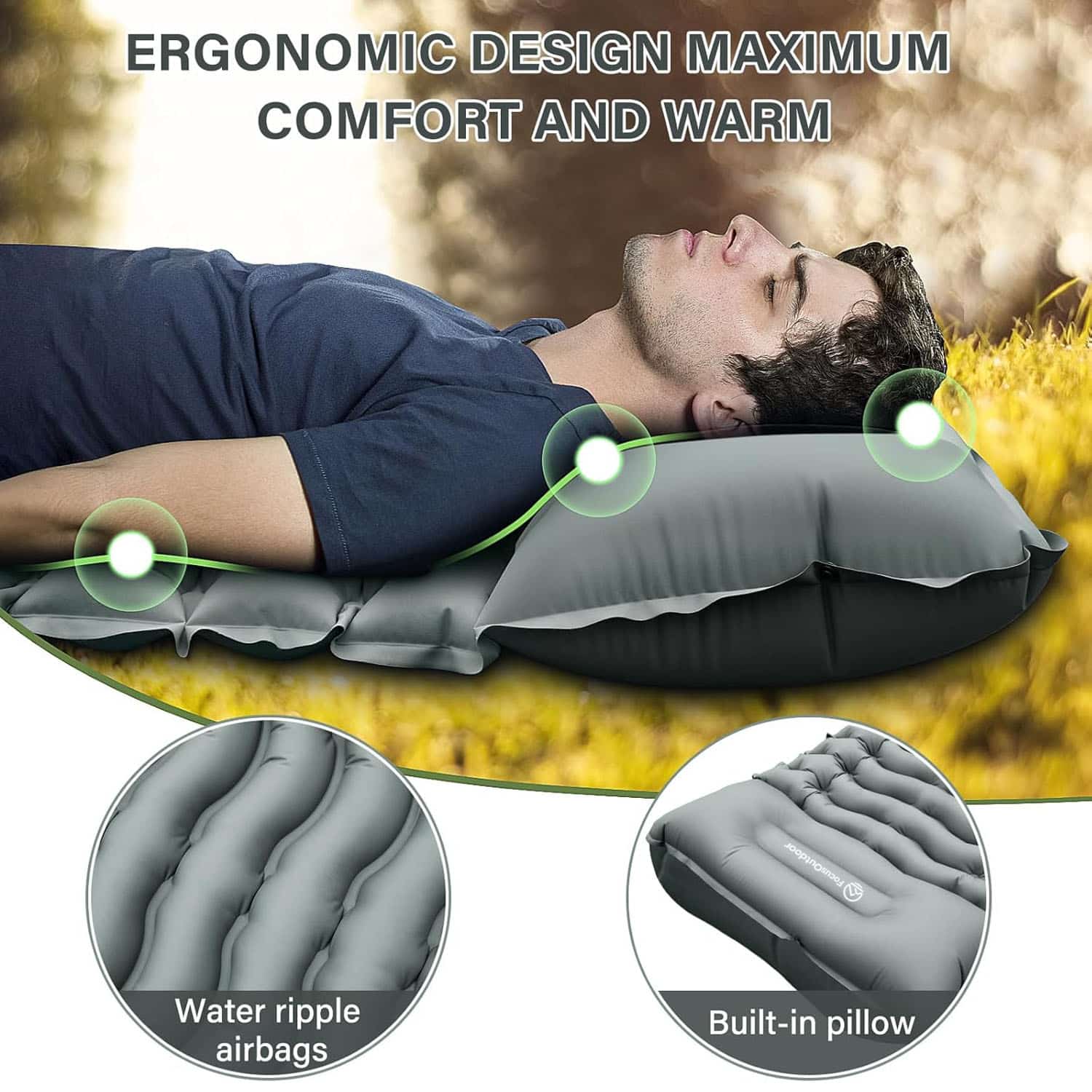 FocusOutdoor® Ultralight Camping Sleeping Mattress - Image 11
