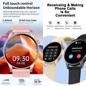 with this smartwatch with AMOLED display