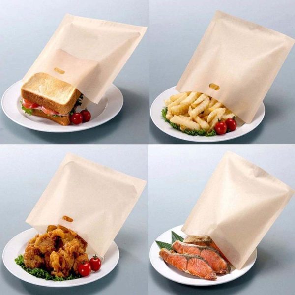FocusFit® Non-Stick Reusable Toaster Bags: Set of 10 - Image 6