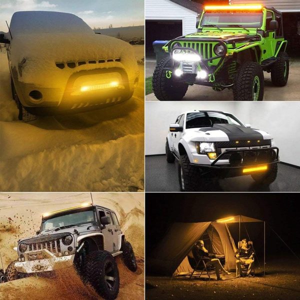 FocusOutdoor® 288W Amber & White LED Light Strobe Bar - Image 2