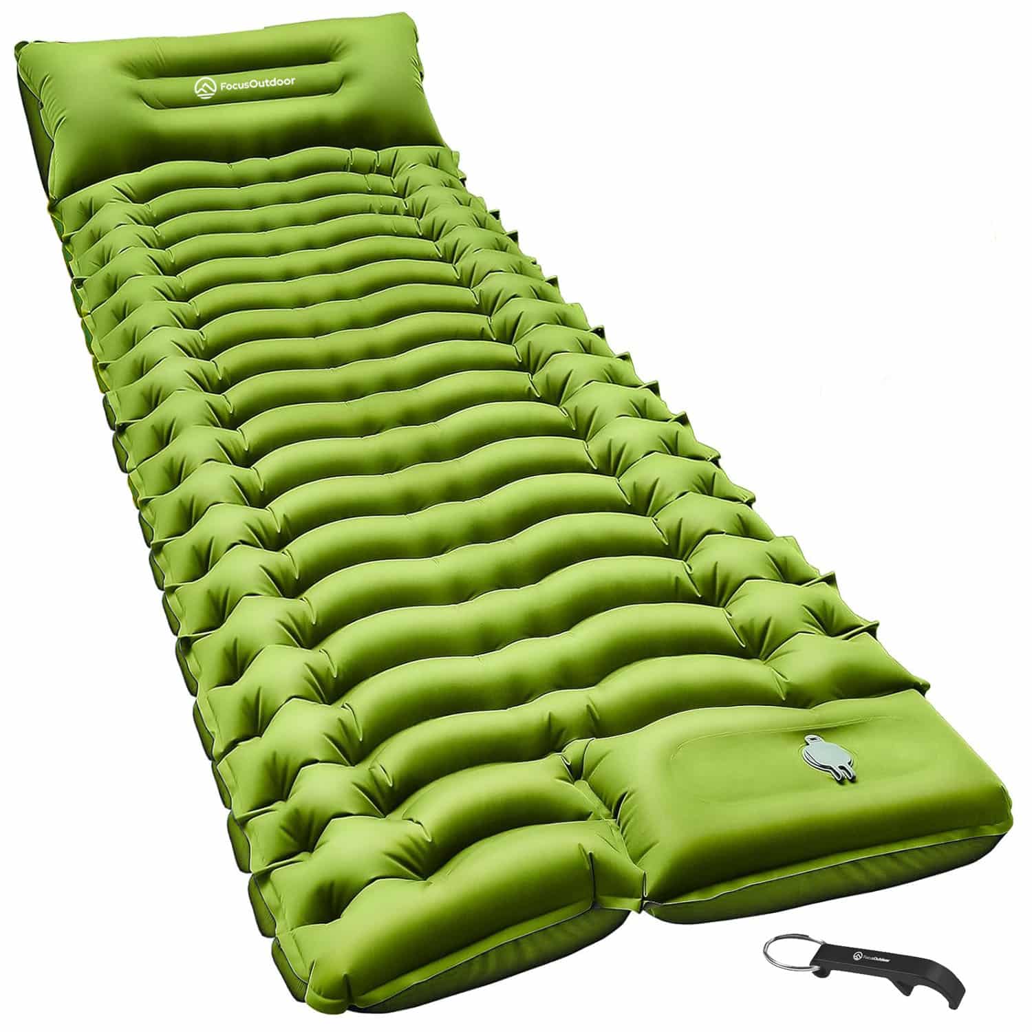 FocusOutdoor® Ultralight Camping Sleeping Mattress with Built-in Foot Pump