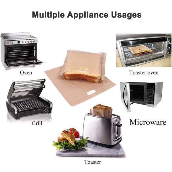 FocusFit® Non-Stick Reusable Toaster Bags: Set of 10 - Image 3
