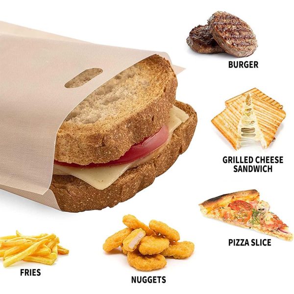 FocusFit® Non-Stick Reusable Toaster Bags: Set of 10 - Image 4