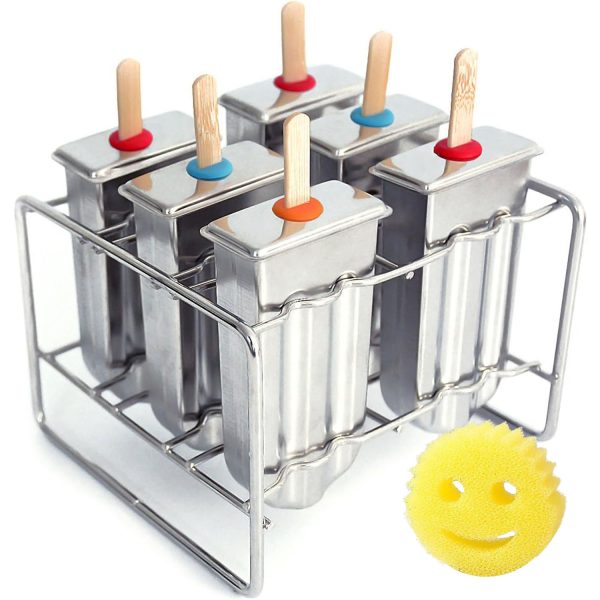 Reusable Stainless Steel Ice Cream Popsicle Moulds