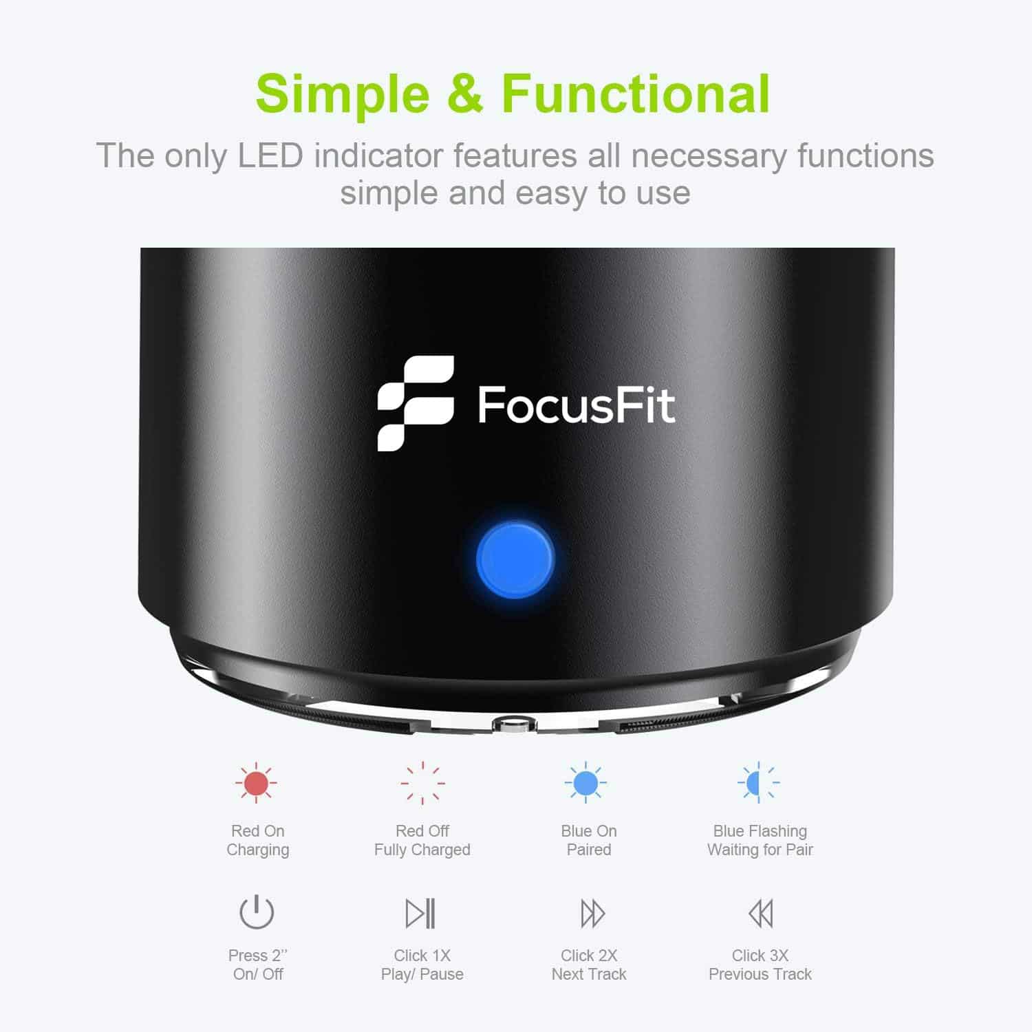 FocusFit® Mini Bluetooth Speaker IP67 Waterproof - Image 7