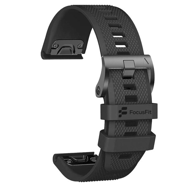 FocusFit® 26mm EasyFit Silicone Strap for Garmin Fenix 5X/6X/7X/Descent