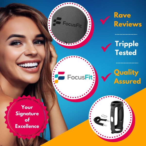 FocusFit® Silicone Cover & Shoulder Strap for JBL Charge 5 - Image 5