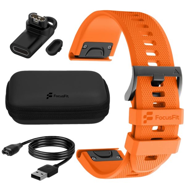 FocusFit® EasyFit Silicone 26mm Straps Bundle for Garmin Fenix 7X/6X/5X - Image 6