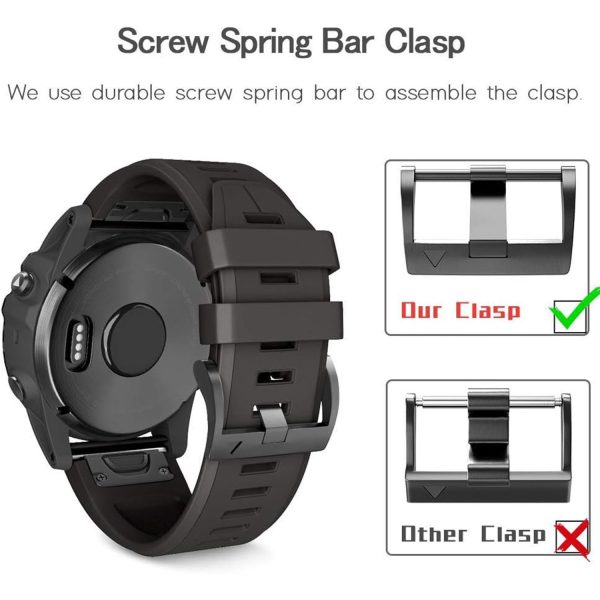 FocusFit® 22mm EasyFit Silicone Strap for Garmin Fenix 6/7