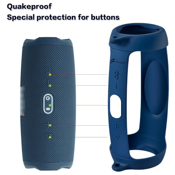 FocusFit® Silicone Cover & Shoulder Strap for JBL Charge 5 - Image 6