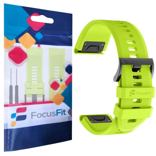 FocusFit® 26mm EasyFit Silicone Strap for Garmin Fenix 5X/6X/7X - Image 10