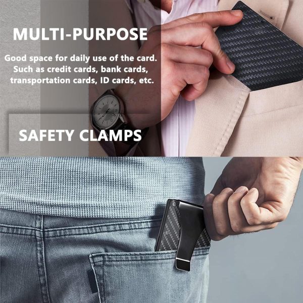 FocusFit® Carbon Fiber RFID Blocking Card Holder - Image 12