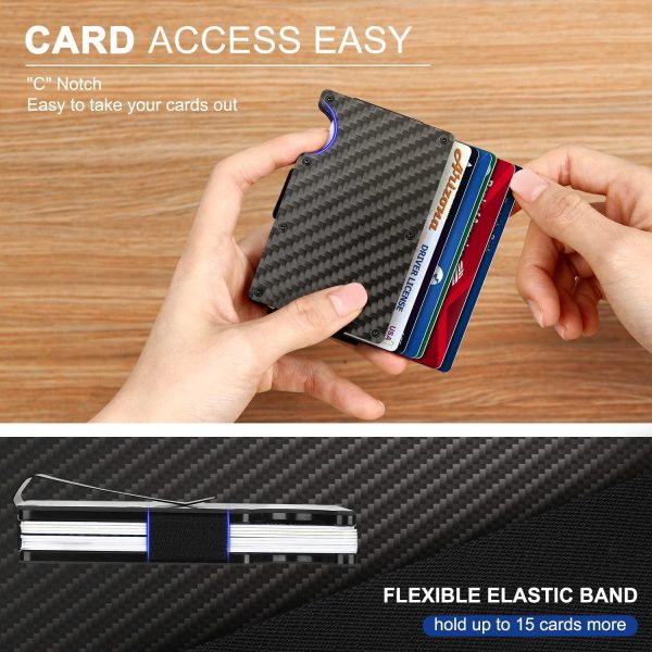 FocusFit® Carbon Fiber RFID Blocking Card Holder - Image 3