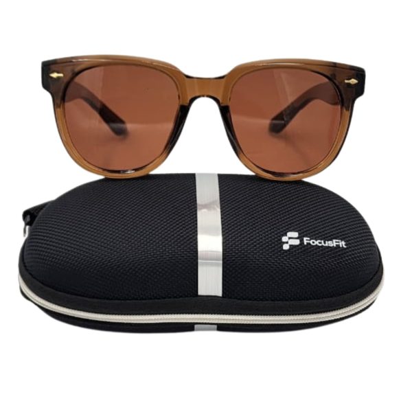 FocusFit® Trendy Unisex Wayfarer UV350 Sunglasses 6010-BR - Image 3