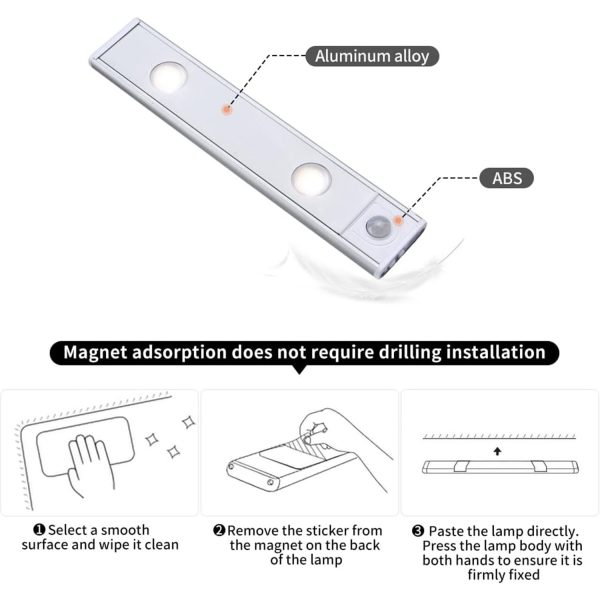 FocusLights®Smart LED Motion Sensor Under Counter Light 26cm - Image 9