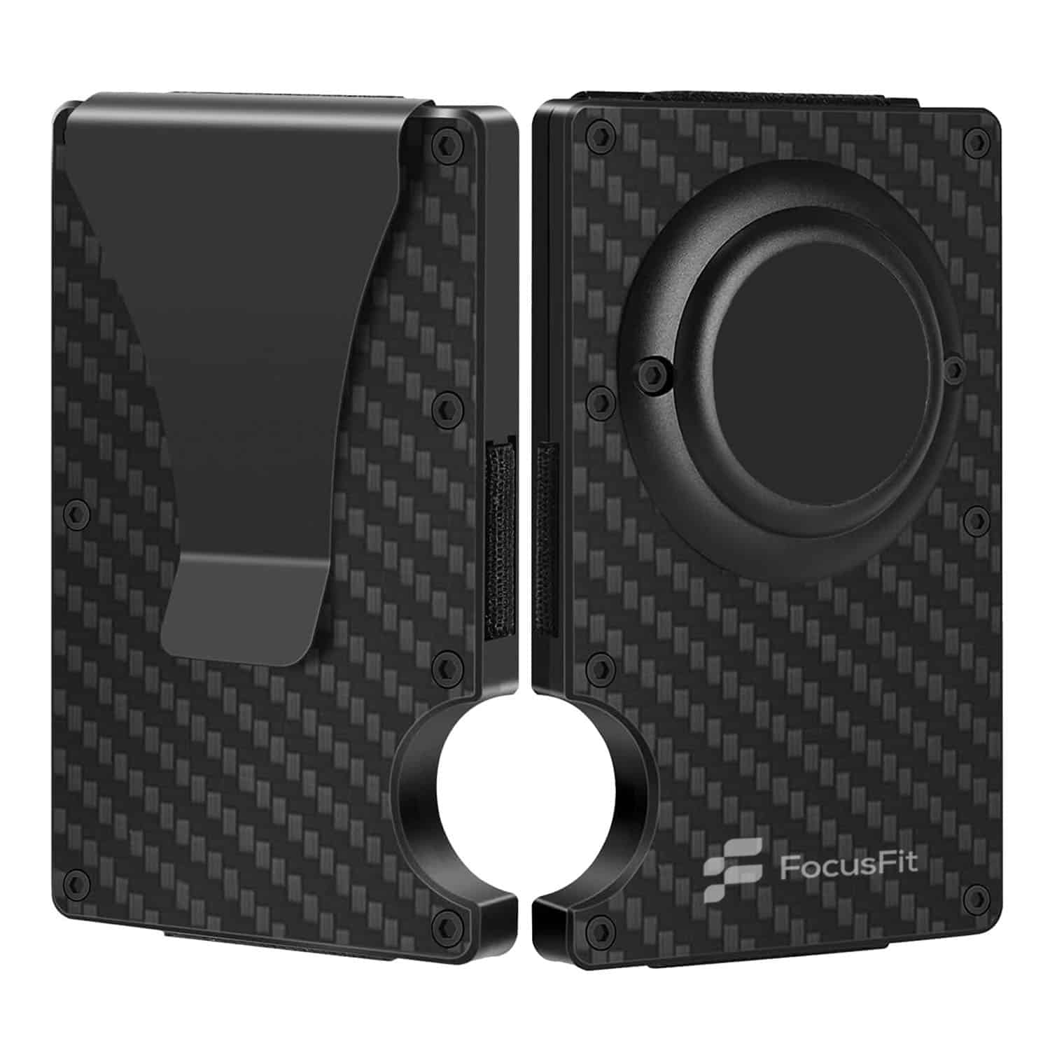 FocusFit® Minimalist Carbon Fiber AirTag RFID Protection Wallet - Image 4