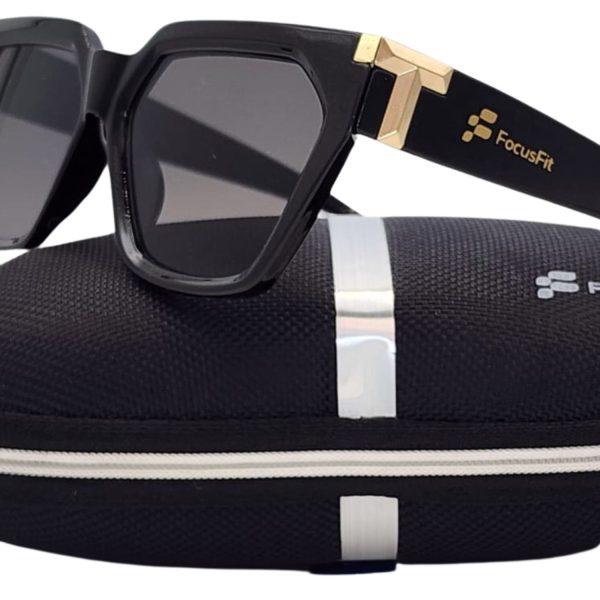 FocusFit® Geometric Luxury Sunglasses UV350 Protection 9214-BL - Image 5