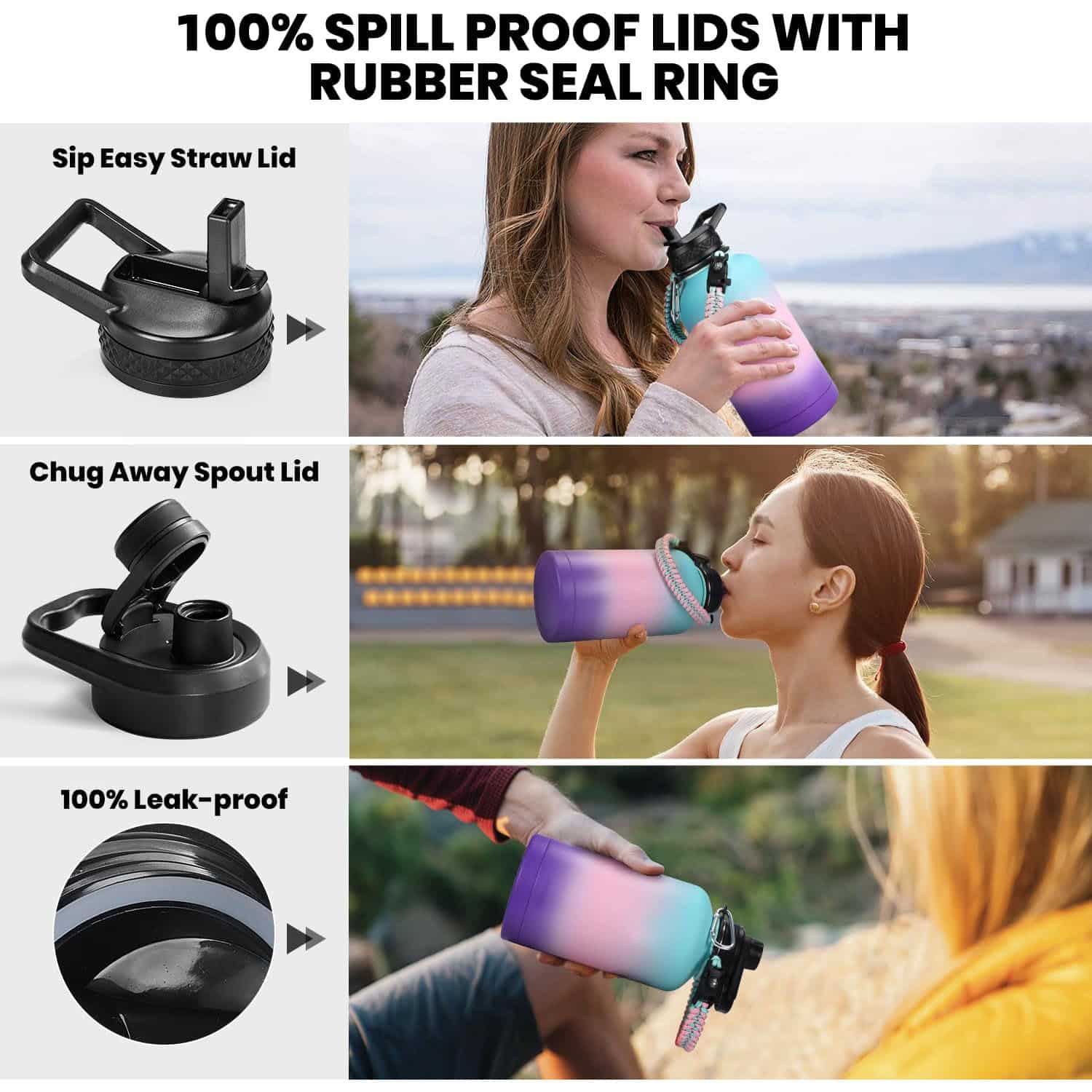 FocusFit® Triple Wall Stainless Steel 1.9L Insulated Water Bottle - Image 10