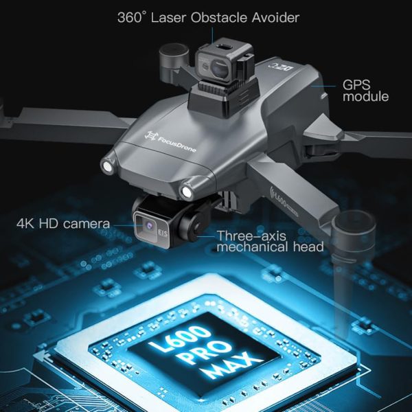 FocusDrone® L600 Pro Max 4K HD Dual Camera Drone - Image 3