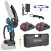 FocusOutdoor® Mini Cordless Chainsaw 6-Inch with 2 Rechargeable Batteries