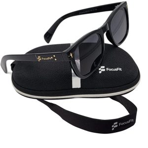 FocusFit® Classic Wayfarer Sunglasses with UV350 Protection 3418-BL