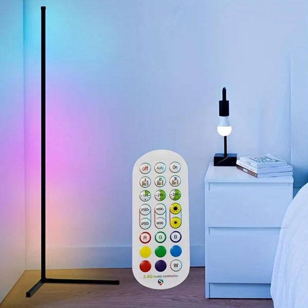 FocusLights® RGB LED Ambient Corner Floor Lamp - Image 3