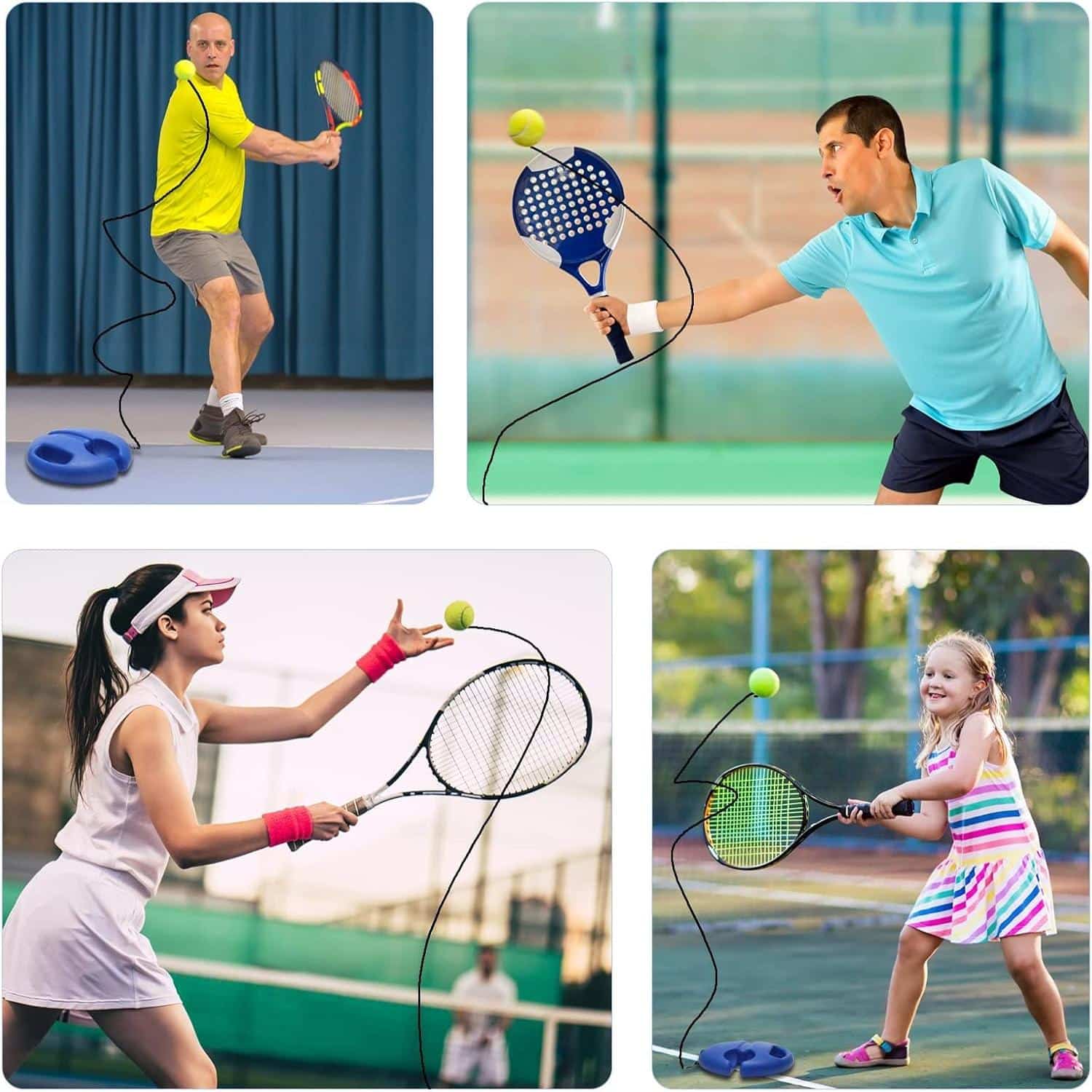 FocusFit® Tennis Trainer Rebound Ball Kit - Image 4