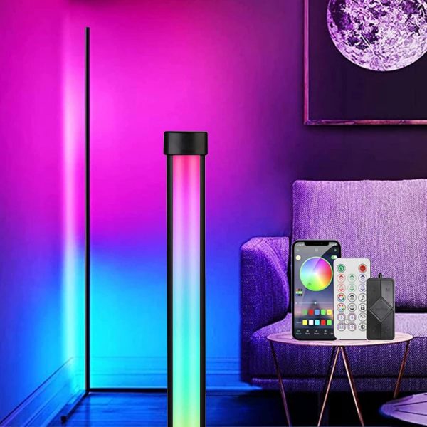 FocusLights® RGB LED Ambient Corner Floor Lamp - Image 4