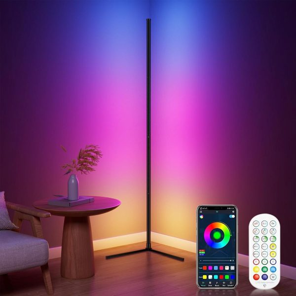 FocusLights® RGB LED Ambient Corner Floor Lamp - Image 5