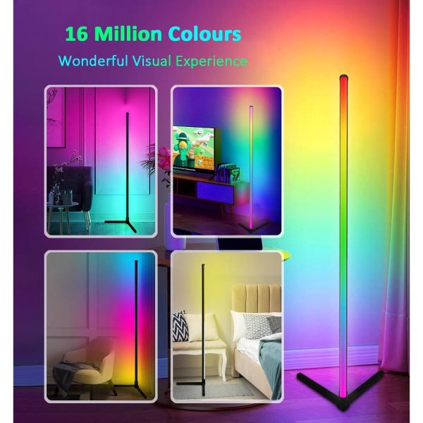 FocusLights® RGB LED Ambient Corner Floor Lamp - Image 7