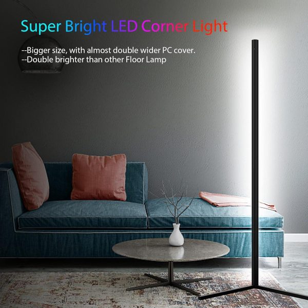 FocusLights® RGB LED Ambient Corner Floor Lamp - Image 8