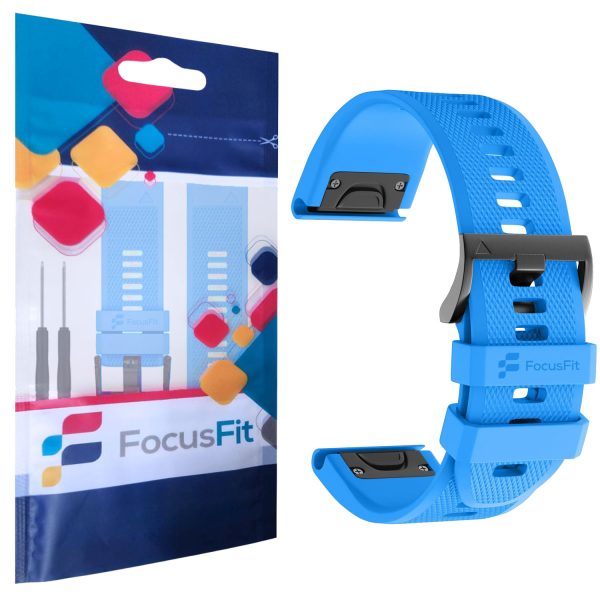 FocusFit® 26mm EasyFit Silicone Strap for Garmin Fenix 5X/6X/7X - Image 14