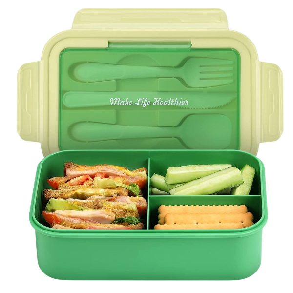 FocusFit® Three-Compartment Bento Box with Utensils - Image 11