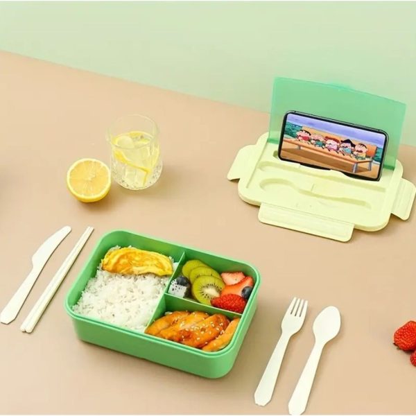 FocusFit® Three-Compartment Bento Box with Utensils - Image 12