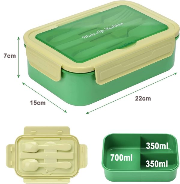 FocusFit® Three-Compartment Bento Box with Utensils - Image 13