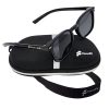 FocusFit® Sleek Ultra-Light Wayfarer UV350 Protection Sunglasses 6020PL-BL